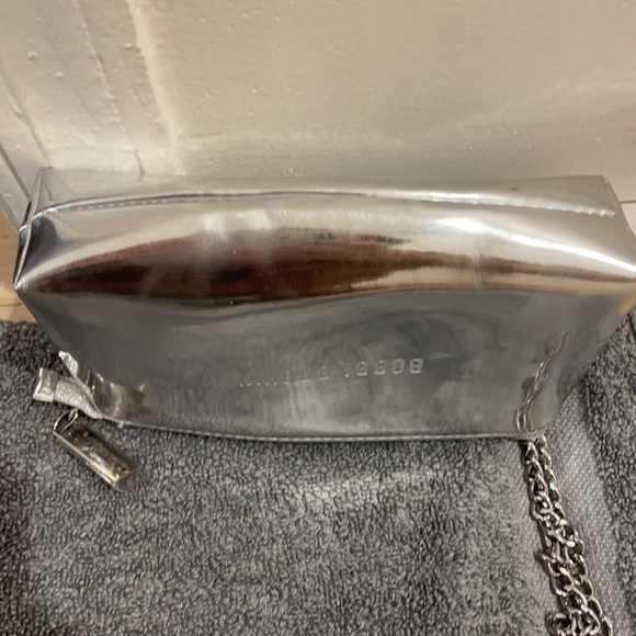 Bobbi Brown wristlet or makeup metallic silver small bag main image 6